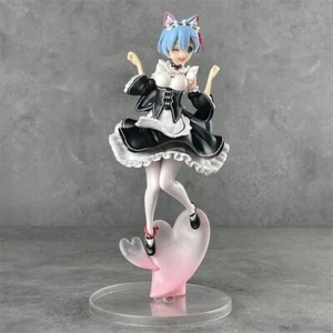 Figura PVC Re: Zero-Starting Life in Another World Rem orejas de gato criada nueva sin caja - Imagen 1 de 7