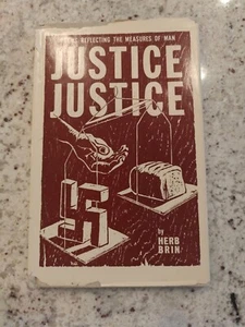 Justice Justice; Herb Brin; Signed; DJ; 1967; Nice Woodcut Illus. - Picture 1 of 19