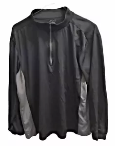 Chaqueta de golf BCG Pullover para hombre talla XXL negra gris ribete 1/4 cremallera - Imagen 1 de 6