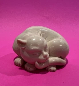 Estatuilla de gato durmiendo gabinete curiosidades Franklin Mint de colección - Imagen 1 de 9