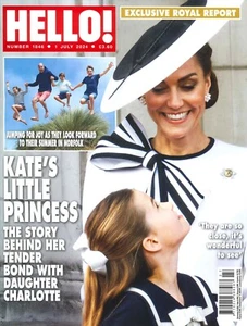 UK HELLO! Magazine: Princess Kate & Charlotte, Prince William, Charles, 1.7.24 - Picture 1 of 2