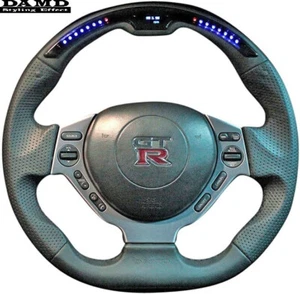 Volante deportivo de cuero DAMD para: Nissan Skyline R35 GTR Jdm 08-15 - Imagen 1 de 2