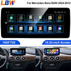 10.33'' Car GPS Dash Nav Wireless Carplay 4+64G For Mercedes Benz B200 2004-2012