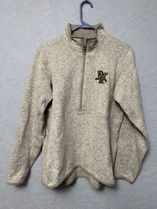 Antigua Größe Large meliert hellbraun Vermont Catamounts 1/4-Reißverschluss Pullover AD48 - Bild 1 von 7