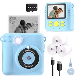 Kids Camera Instant Print Christmas Birthday Gifts for Kids Age 3-12 Selfie Di - Picture 1 of 6