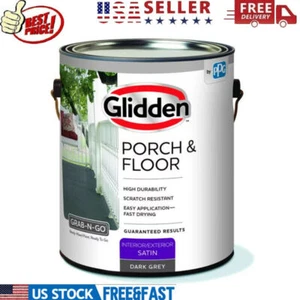 Interior/ Exterior Paint Primer Gray Washable Porch & Basement Floor 1 Gallon US - Picture 1 of 8