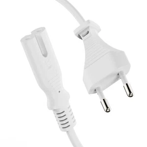ETEC Euro-Stromkabel gerader Euro-Stecker auf gerade C7 IEC-Buchse 1m Netzteil - Bild 1 von 8