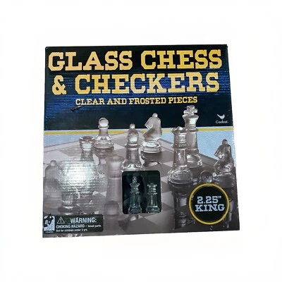 GLASS CHESS AND CHECKERS - Great Gift - Image 1 of 3