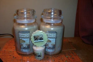 yankee candle 2-22oz JARS BEACHWOOD + 1 TART + 1 VOTIVE - Picture 1 of 9