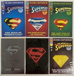 Superman Logo 6 Comic Lot #75 78 22 687 501 Hi Grade DC Death of Variant C69W - Picture 1 of 1