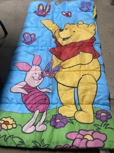 Vintage Disney Winnie Puuh Schlafsack Kinder Reißverschluss 90er - Bild 1 von 4