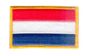 Parche bandera PATCH PAISES BAJOS 7x4,5cm bordado termoadhesivo nuevo - Imagen 1 de 1