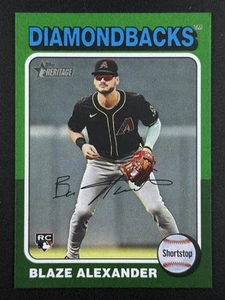 BLAZE ALEXANDER RC 2024 Topps Heritage High Numbers Green #629 Diamondbacks - Picture 1 of 2