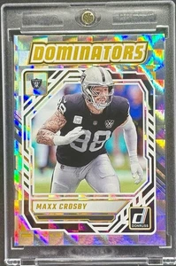 Maxx Crosby RARA CHECKER REFRACTOR INVESTMENT CARD SSP PANINI RAIDERS OTTIME CONDIZIONI - Foto 1 di 2