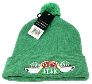 Friends Central Perk Damen Bommelmütze grün Coffee Shop Strumpf Kappe Mütze neu Etikett - Bild 1 von 11