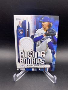 2025 Topps Update JUSTIN WROBLESKI Rookie Card RC Rising Rookies Relic Dodgers - Picture 1 of 2