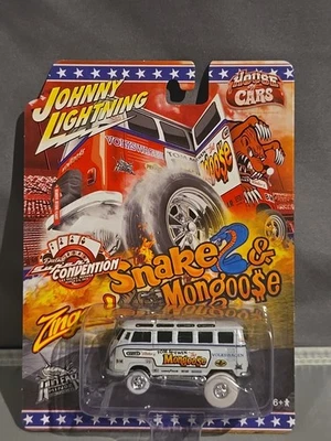 Johnny Lightning CHASE VW Samba Bus Zinger WHITE LIGHTNING  Mongoose InProtector - Image 1 of 4