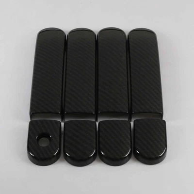 Tapa de manija de puerta cubierta lateral embellecedor para Nissan Versa Tiida 2007-2011 fibra de carbono Foto 1 de 2