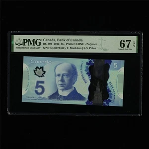 2013 Canada Bank of Canada BC-69b 5 Dollars PMG 67 EPQ Superb Gem UNC 02 - Picture 1 of 4