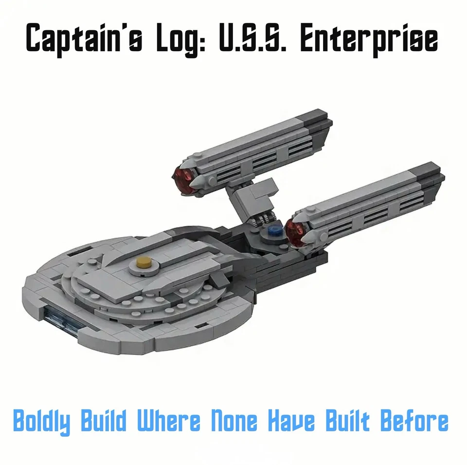 Starship Enterprise Building Block Set – Mini Starfleet Model, Collector Gift - Image 1 of 4