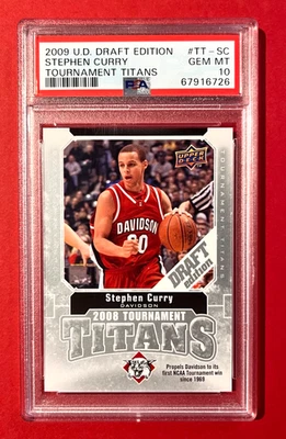 Stephen Curry Rookie  2009 - U.D. Draft Edition #TT-SC Tournament Titans  PSA 10 - Image 1 of 2