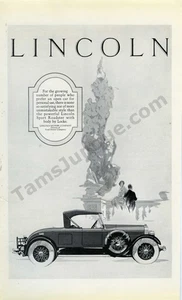 1926 Lincoln Motor Co Division of Ford alte DRUCKANZEIGE Wanddekor-Idee! (4181) - Bild 1 von 1