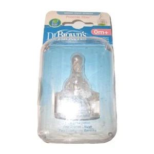 Dr Browns 2-Pack Preemie Natural Flow 0m+ BPA Free Silicone Narrow Bottle Nipple - Bild 1 von 6