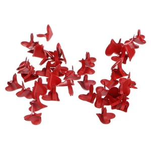 500pcs Heart Shape Brads: 11mm/0.43" Mini Paper Brass Fasteners Metal Pastel - Picture 1 of 12