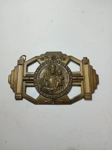Antike Messing religiöse Ikone Sir DeL'oratoire St. Joseph Made in France Depose - Bild 1 von 10