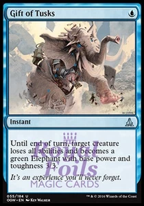 Gift of Tusks 4x FOIL OGW MTG Oath of the Gatewatch Uncommon MINT blue - Picture 1 of 1