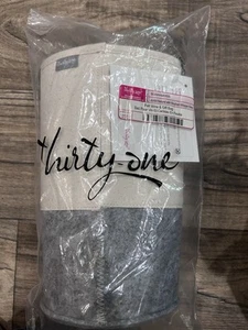 Thirty-One Filz Wein & Geschenktüte Natur mit gebürstetem Flüstern Grau Brandneu - Bild 1 von 5