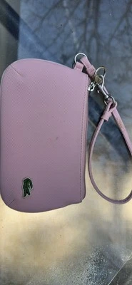  Vintage Lacoste Wristlet Candy Floss Pink 5” X 7” Clutch - Image 1 of 2