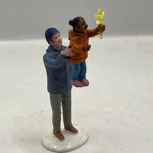 Lemax Villiage Child Putting Star On Christmas Tree Black African American Girl - Picture 1 of 7