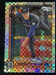 2025 Topps Chrome Tarik Skubal Prism X-Fractor #258 Detroit Tigers Cy Young - Bild 1 von 6
