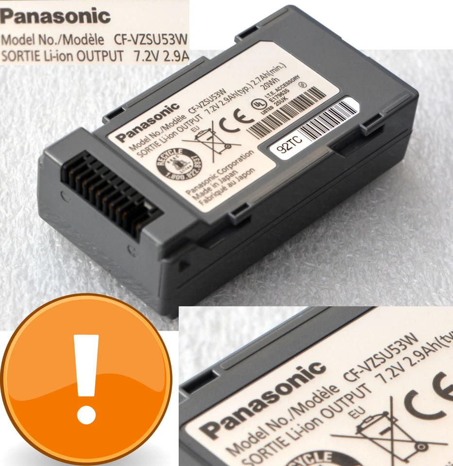 Battery Panasonic for Toughbook CF-H1 H2 H1 Field, Elite, Pro 7.2V 2700mAh U1-11 - Image 1 of 1
