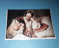 1  Carte postale Femme enfant bébé peinture  11,5x17 cm enveloppe