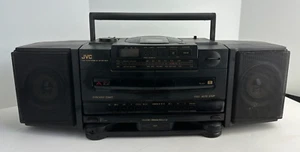 JVC PC-X100 CD Lettore di sistema portatile FM AM Dual Cassete Boombox - Foto 1 di 4