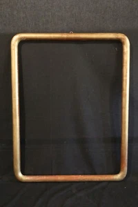 Golden Rectangular Frame With Rounded Edges In 24K Gold From The 19th Century - Picture 1 of 24