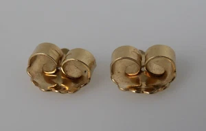 14K YELLOW GOLD EXTRA LARGE EARRING BACKS - Picture 1 of 10