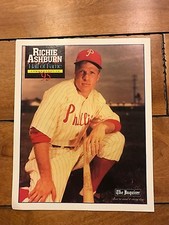 1995 THE INQUIRER RICHIE ASHBURN PHILADELPHIA PHILLIES HALL OF FAME PHOTO PRINT