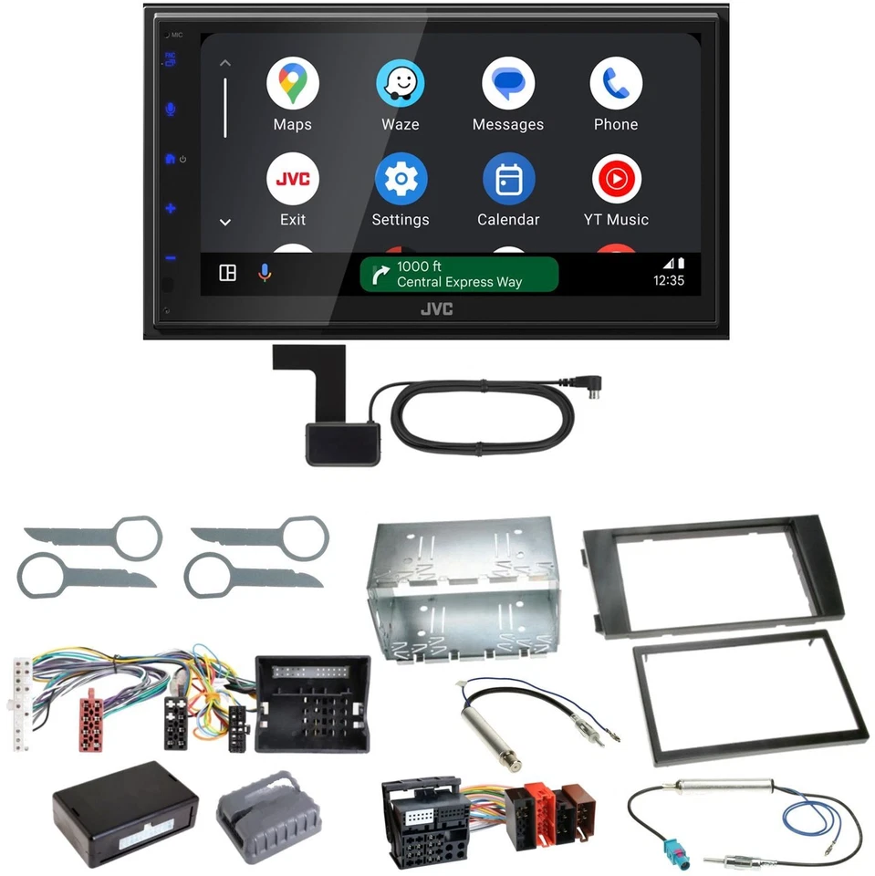 JVC KW-M695DBW Android Auto CarPlay DAB+ Einbauset für Audi A6 4B Facelift - Bild 1 von 1