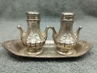 Vintage Silver Tone Salt And Pepper Shakers Made In Occupied Japan