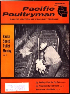 September 1967 Pacific Poultryman Edition of Poultry Tribune Magazine Chickens - Imagen 1 de 4