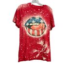Womens Bella Canvas American Lips Shirt. Tag Removed See Images For Measurements