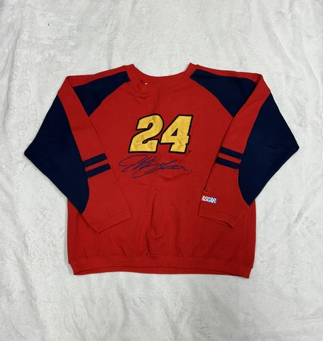 Vintage Jeff Gordon Red/Blue Embroidered Chase Authentics Sweater Men's Size XL Cover