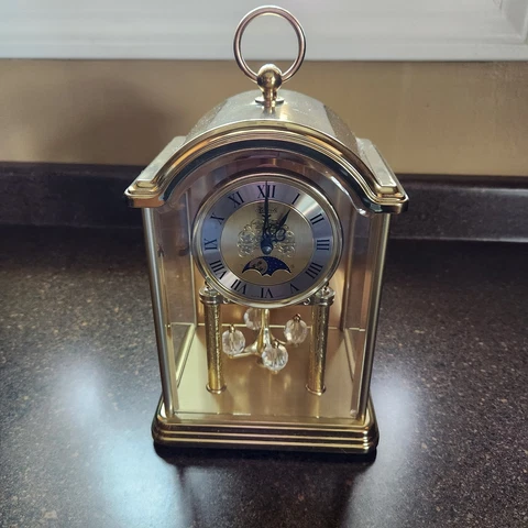 HERMLE Germany Quartz Anniversary Clock keeps time (chime very low volume) Cover