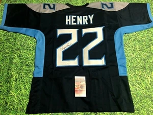 DERRICK HENRY AUTOGRAPHED TENNESSEE TITANS B JERSEY JSA - Picture 1 of 3