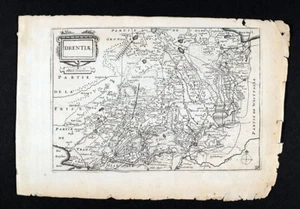 1696 Colom Map Drentiae Drenthe Netherlands Assen Groningen Meppel Coevorden NL - Picture 1 of 4