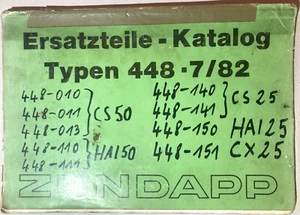 Ersatzteilliste Katalog Zündapp CS 50 Hai Typ 448 - Bild 1 von 3