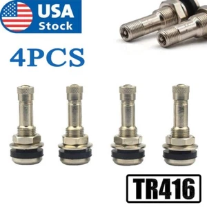 4X TR416 1.5" Long Chrome Clamp In Valve Stem for .453 and .625 Valve Holes US - Picture 1 of 6